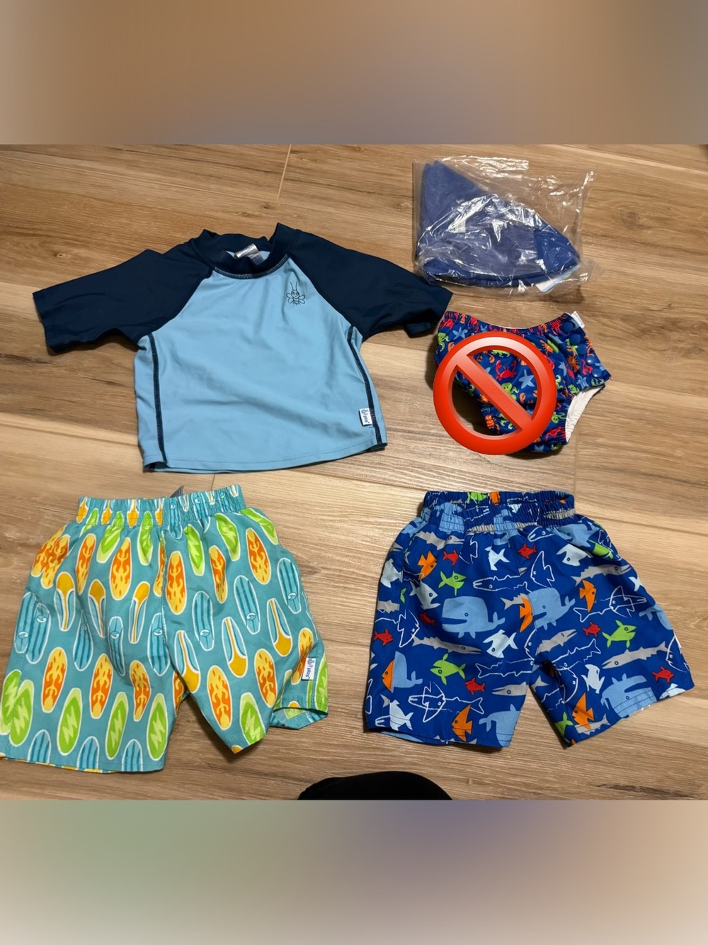 Green sprouts swim 5 piece lot, UPF 50+
